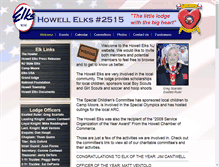 Tablet Screenshot of howellelks.com